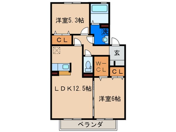 ボヌ－ルコ－トＢ棟の物件間取画像